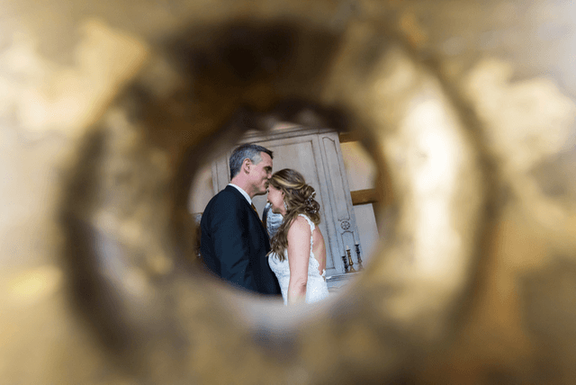 Shirley and Cris sharing a quiet moment on their wedding day